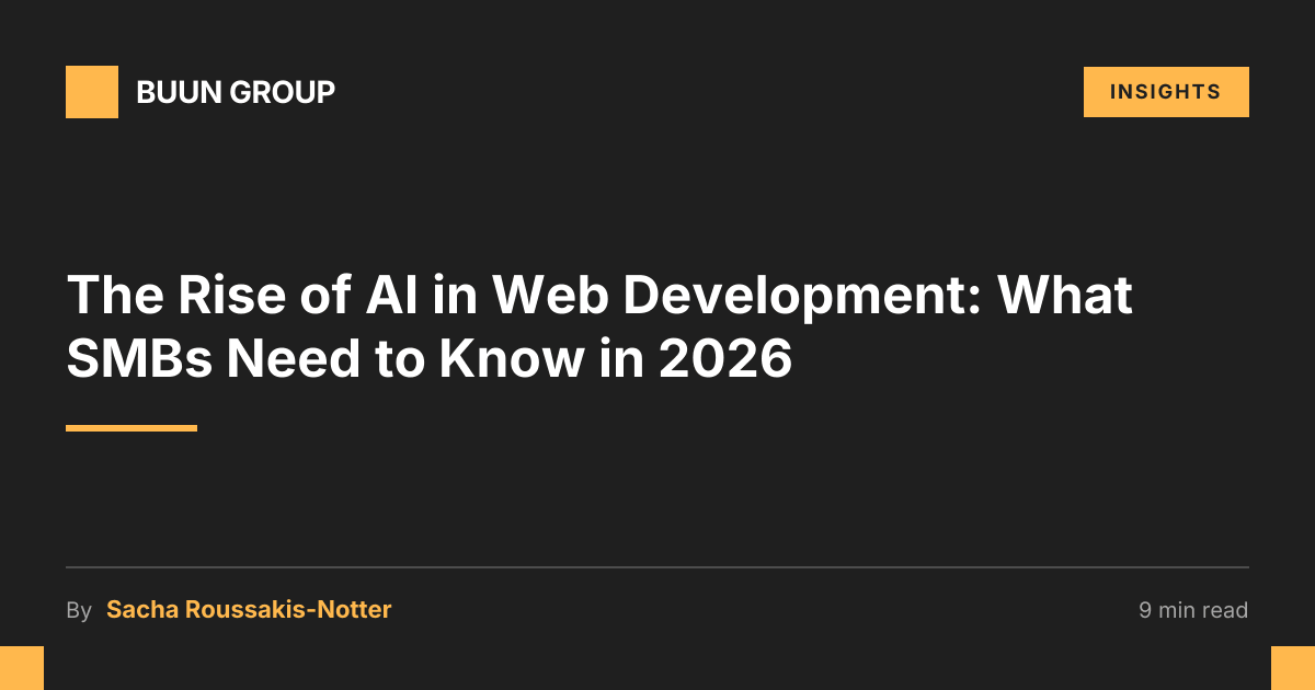 The Rise of AI in Web Development: What SMBs Need to Know in 2026 ...